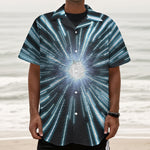 Blue Lightspeed Print Textured Short Sleeve Shirt