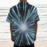 Blue Lightspeed Print Textured Short Sleeve Shirt