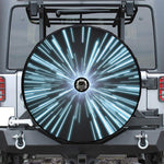 Blue Lightspeed Print Tire Cover With Camera Hole
