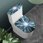 Blue Lightspeed Print Toilet Lid And Tank Cover Set