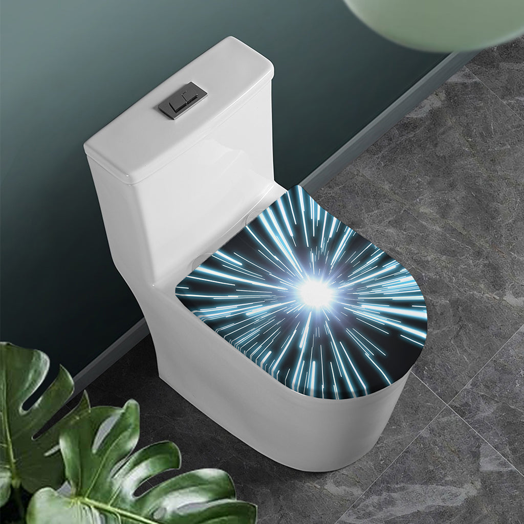 Blue Lightspeed Print Toilet Lid Cover