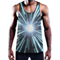 Blue Lightspeed Print Men's Workout Tank Top