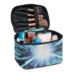 Blue Lightspeed Print Travel Makeup Bag
