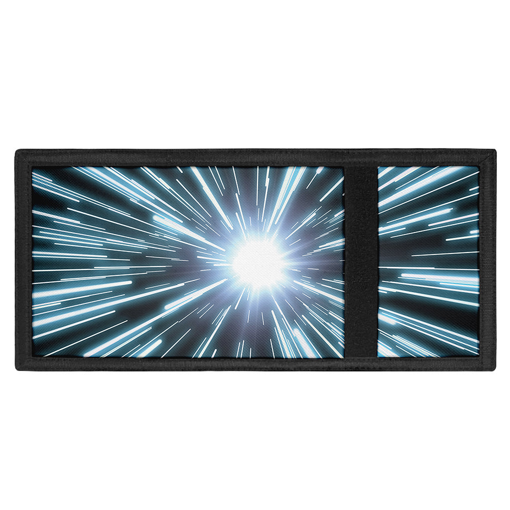 Blue Lightspeed Print Trifold Wallet