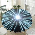 Blue Lightspeed Print Waterproof Round Tablecloth