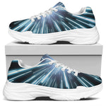 Blue Lightspeed Print White Chunky Shoes