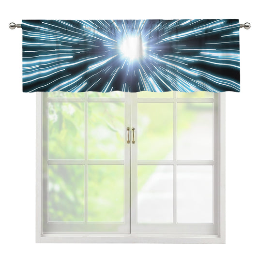 Blue Lightspeed Print Window Valance