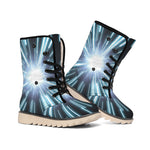 Blue Lightspeed Print Winter Boots