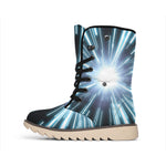Blue Lightspeed Print Winter Boots