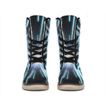 Blue Lightspeed Print Winter Boots