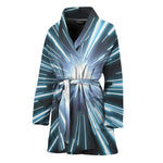 Blue Lightspeed Print Women's Bathrobe