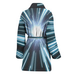 Blue Lightspeed Print Women's Bathrobe
