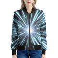 Blue Lightspeed Print Women's Bomber Jacket