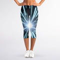 Blue Lightspeed Print Women's Capri Leggings
