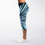 Blue Lightspeed Print Women's Capri Leggings
