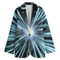 Blue Lightspeed Print Women's Cotton Blazer