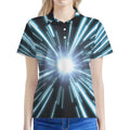 Blue Lightspeed Print Women's Polo Shirt