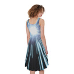 Blue Lightspeed Print Women's Sleeveless Dress