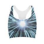 Blue Lightspeed Print Women's Sports Bra