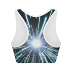 Blue Lightspeed Print Women's Sports Bra