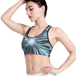 Blue Lightspeed Print Women's Sports Bra