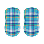 Blue Madras Pattern Print Bar Stool Covers