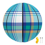 Blue Madras Pattern Print Basketball