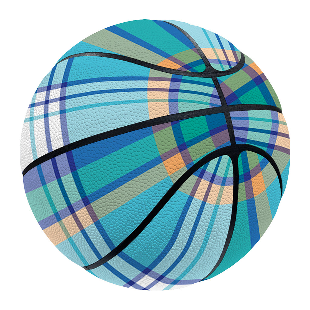 Blue Madras Pattern Print Basketball