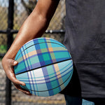 Blue Madras Pattern Print Basketball