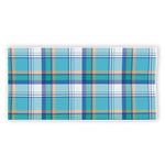 Blue Madras Pattern Print Beach Towel