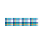 Blue Madras Pattern Print Bed Runner