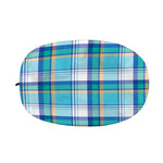 Blue Madras Pattern Print Car Side Mirror Covers