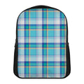 Blue Madras Pattern Print Casual Backpack