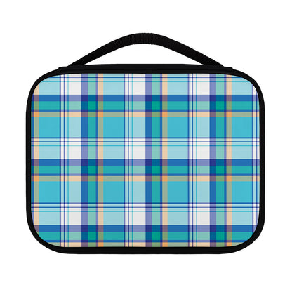 Blue Madras Pattern Print Classic Bible Case