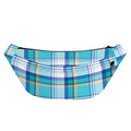 Blue Madras Pattern Print Fanny Pack