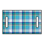 Blue Madras Pattern Print Golf Cart Seat Cover