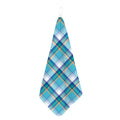 Blue Madras Pattern Print Hand Towel
