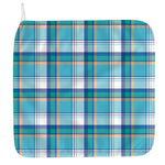 Blue Madras Pattern Print Hand Towel