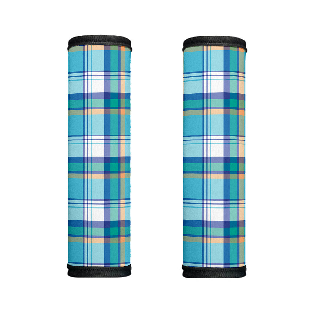 Blue Madras Pattern Print Handle Covers