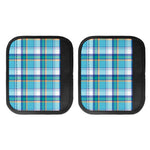Blue Madras Pattern Print Handle Covers