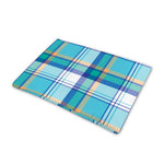 Blue Madras Pattern Print Pet Cooling Mat Cover