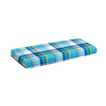 Blue Madras Pattern Print Piano Keyboard Cover