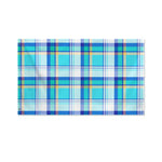 Blue Madras Pattern Print Polyester Flag