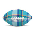 Blue Madras Pattern Print Rugby Ball