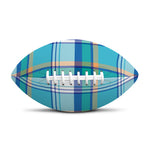 Blue Madras Pattern Print Rugby Ball