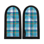 Blue Madras Pattern Print Skillet Handle Cover