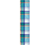 Blue Madras Pattern Print Table Runner