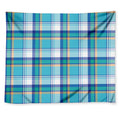 Blue Madras Pattern Print Tapestry
