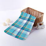 Blue Madras Pattern Print Towel
