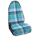 Blue Madras Pattern Print Waterproof Car Seat Cover